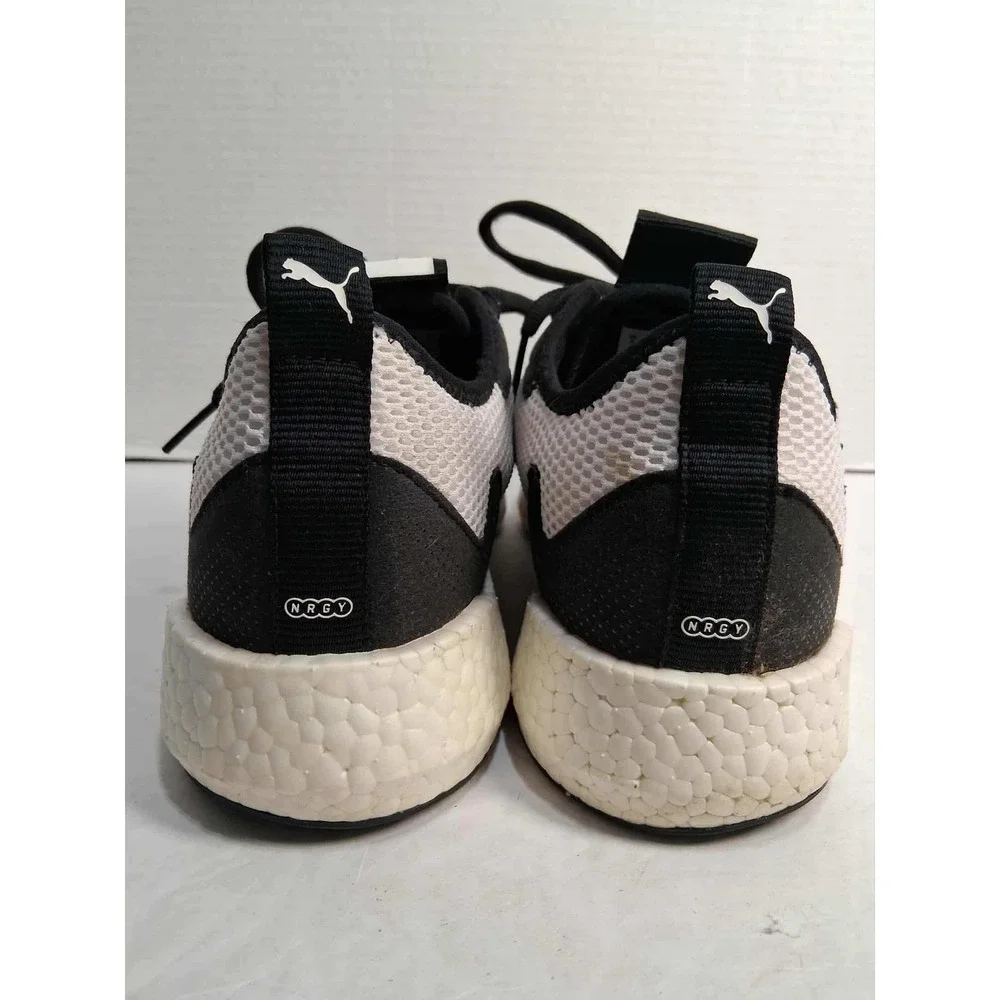 Puma NRGY Knit Running Shoes Black White Mens Size‎ 9 Athletic Sneakers READ